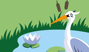 Ilustration eines Bachlaufs