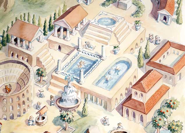 Im alten Rom - Thermen, Bäder, Springbrunnen 